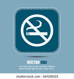 Vector illustration of the restricted area sign no smoking 