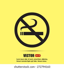 Vector illustration of the restricted area sign no smoking 