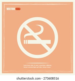  Vector illustration of the restricted area sign no smoking 