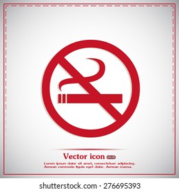  Vector illustration of the restricted area sign no smoking 
