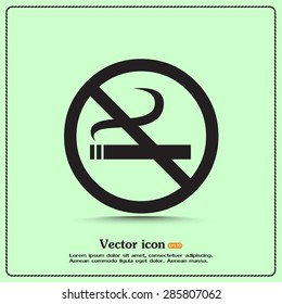  Vector illustration of the restricted area sign no smoking 