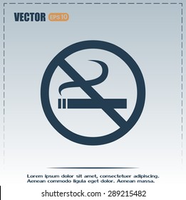  Vector illustration of the restricted area sign no smoking 