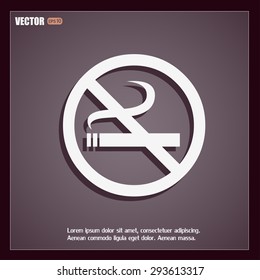  Vector illustration of the restricted area sign no smoking 