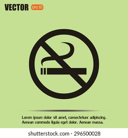  Vector illustration of the restricted area sign no smoking 