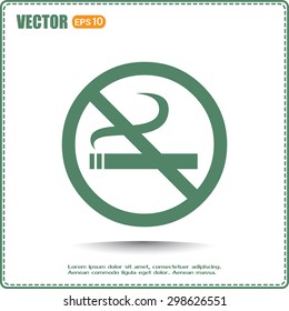  Vector illustration of the restricted area sign no smoking 