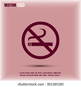  Vector illustration of the restricted area sign no smoking 