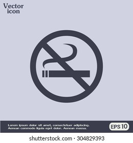  Vector illustration of the restricted area sign no smoking 