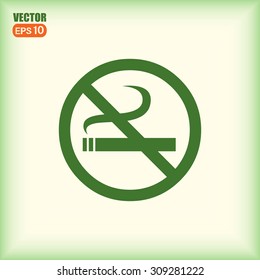  Vector illustration of the restricted area sign no smoking 