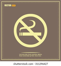  Vector illustration of the restricted area sign no smoking 