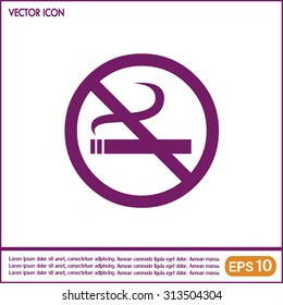  Vector illustration of the restricted area sign no smoking 