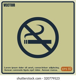  Vector illustration of the restricted area sign no smoking 