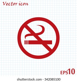  Vector illustration of the restricted area sign no smoking 