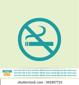  Vector illustration of the restricted area sign no smoking 