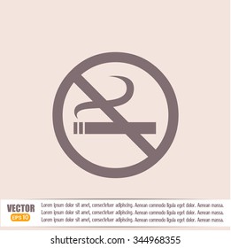  Vector illustration of the restricted area sign no smoking 