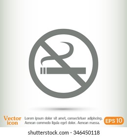  Vector illustration of the restricted area sign no smoking 