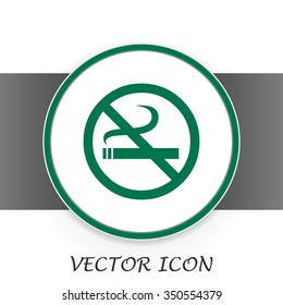  Vector illustration of the restricted area sign no smoking 
