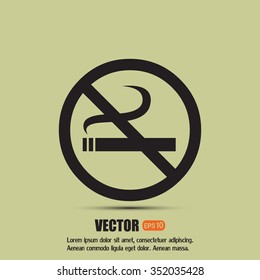  Vector illustration of the restricted area sign no smoking 