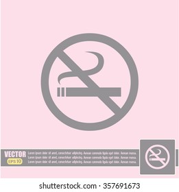  Vector illustration of the restricted area sign no smoking 