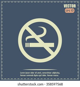  Vector illustration of the restricted area sign no smoking 