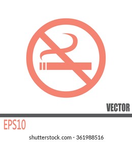  Vector illustration of the restricted area sign no smoking 