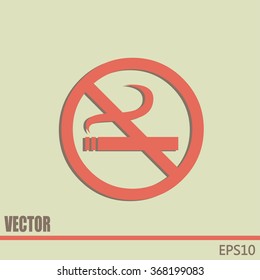  Vector illustration of the restricted area sign no smoking 