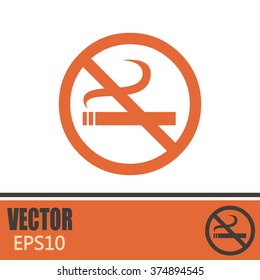  Vector illustration of the restricted area sign no smoking 