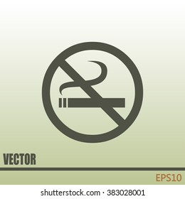  Vector illustration of the restricted area sign no smoking 