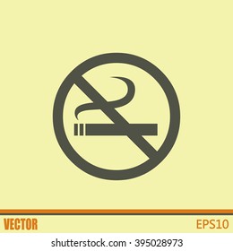  Vector illustration of the restricted area sign no smoking 