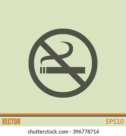  Vector illustration of the restricted area sign no smoking 