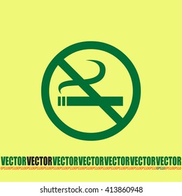  Vector illustration of the restricted area sign no smoking 