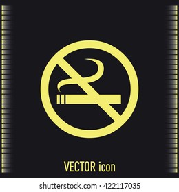 Vector illustration of the restricted area sign no smoking 