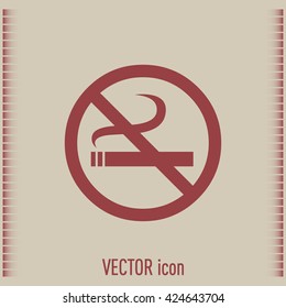  Vector illustration of the restricted area sign no smoking 
