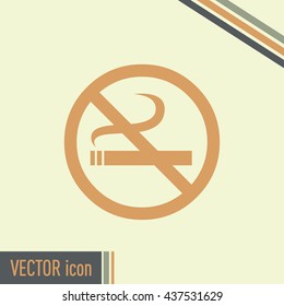  Vector illustration of the restricted area sign no smoking 
