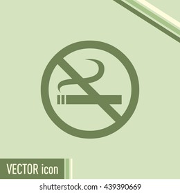  Vector illustration of the restricted area sign no smoking 
