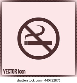  Vector illustration of the restricted area sign no smoking 