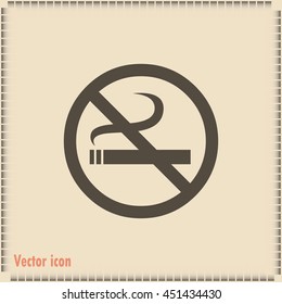  Vector illustration of the restricted area sign no smoking 