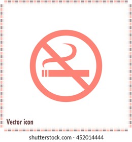  Vector illustration of the restricted area sign no smoking 