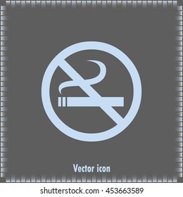  Vector illustration of the restricted area sign no smoking 