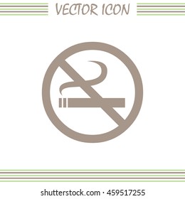  Vector illustration of the restricted area sign no smoking 