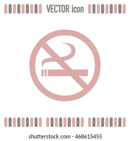 Vector illustration of the restricted area sign no smoking 