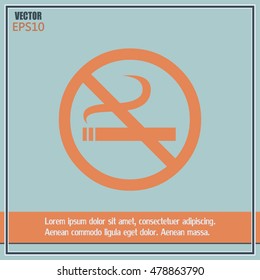  Vector illustration of the restricted area sign no smoking 