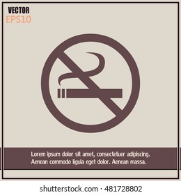  Vector illustration of the restricted area sign no smoking 
