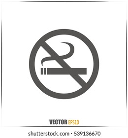  Vector illustration of the restricted area sign no smoking 