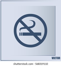  Vector illustration of the restricted area sign no smoking 