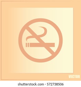  Vector illustration of the restricted area sign no smoking 
