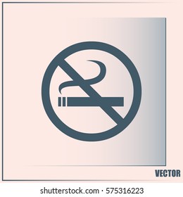  Vector illustration of the restricted area sign no smoking 