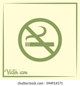  Vector illustration of the restricted area sign no smoking 