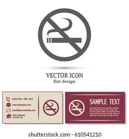  Vector illustration of the restricted area sign no smoking 