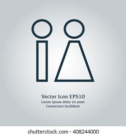 Vector illustration of restroom icon