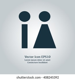 Vector illustration of restroom icon